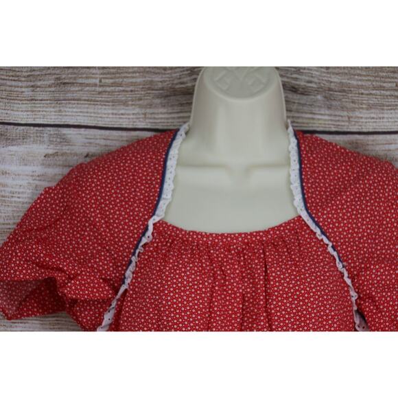 VINTAGE Keliis of Hawaii Liberty House Womens Size Small Floral Maxi Dress Red - Picture 2 of 7